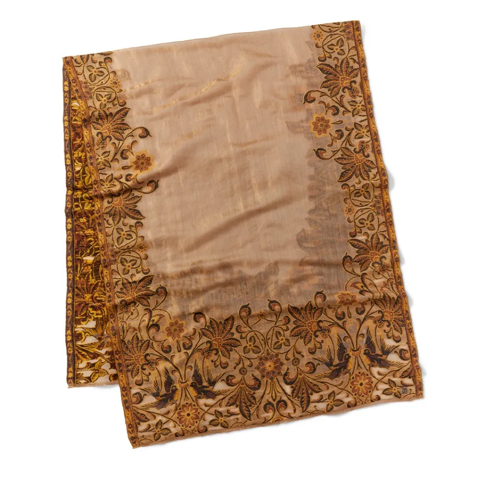 Victorian Foliate Jacquard Shawl
