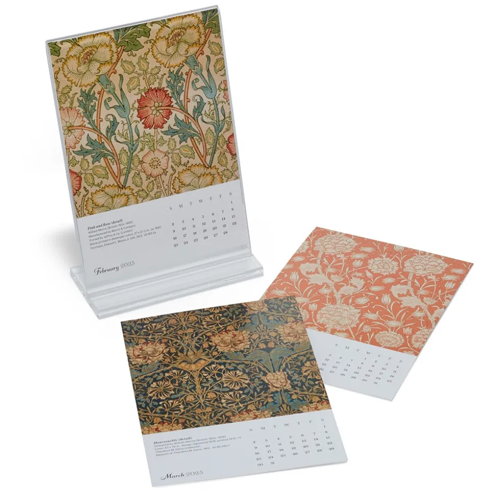 William Morris Plexiglass Calendar Refill 2025