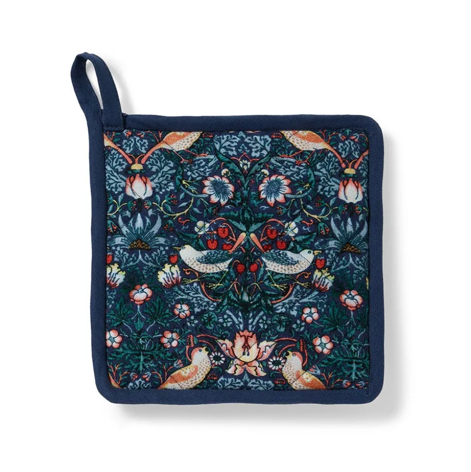 William Morris Strawberry Thief Pot Holder and Oven Mitt Set