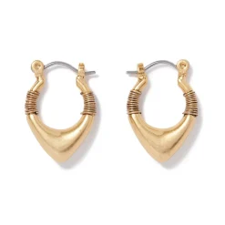 Wrapped Chevron Huggie Earrings